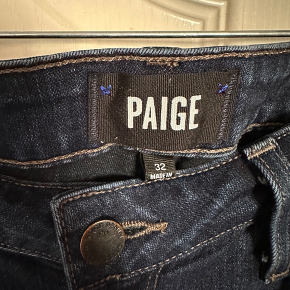 PAIGE Leggy Ultra Long Jeans Size 32 Indigo Wash - Picture 3 of 3